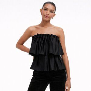 Pomander Place Maeve Top Black Size M NWT Classic Work Blouse Preppy Chic